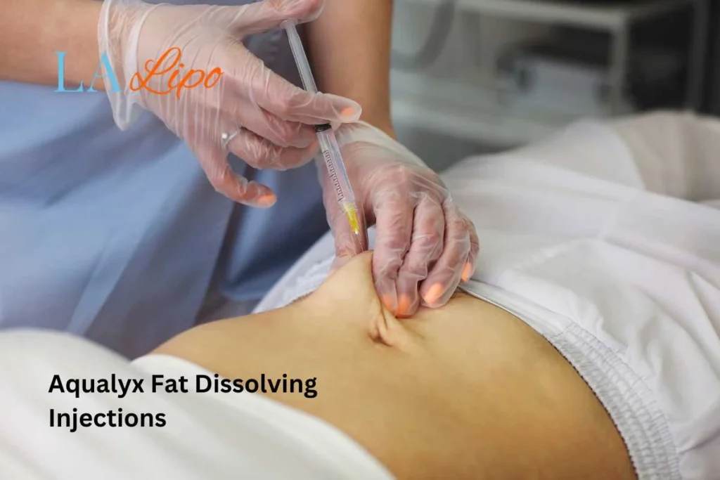 woman having fat dissolving injections Scottish in the stomach