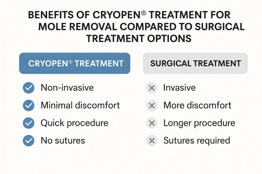Benefits of professional mole-removal assessment at LA LIPO Scottish